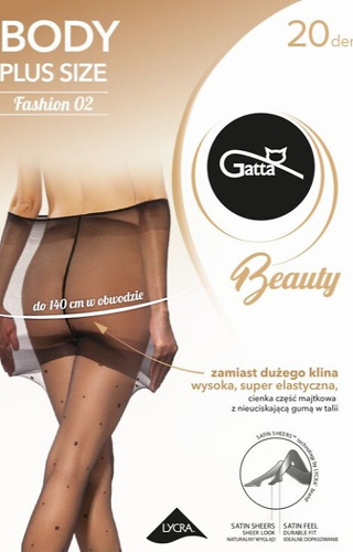 Body Plus Size Fashion 02 Colanți 20 den Gatta - nero