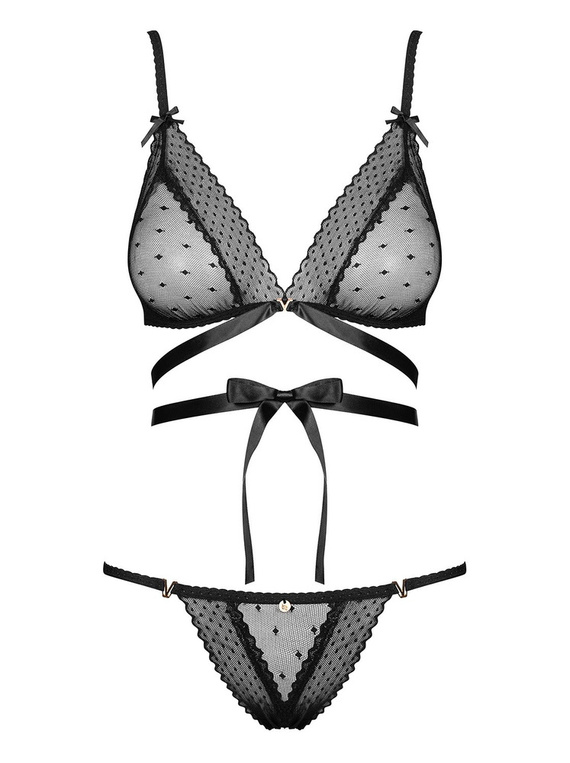 Bowessa komplet 2-częściowy Obsessive czarny 