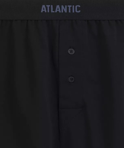 Boxeri bărbați Atlantic 2MBX-0255 A2 2-pack negru-denim – lejeri, 100% bumbac