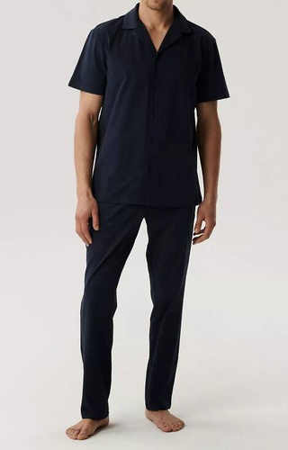 BNMP-002 Pijamale bărbați cu mâneci scurte, Atlantic - bleumarin