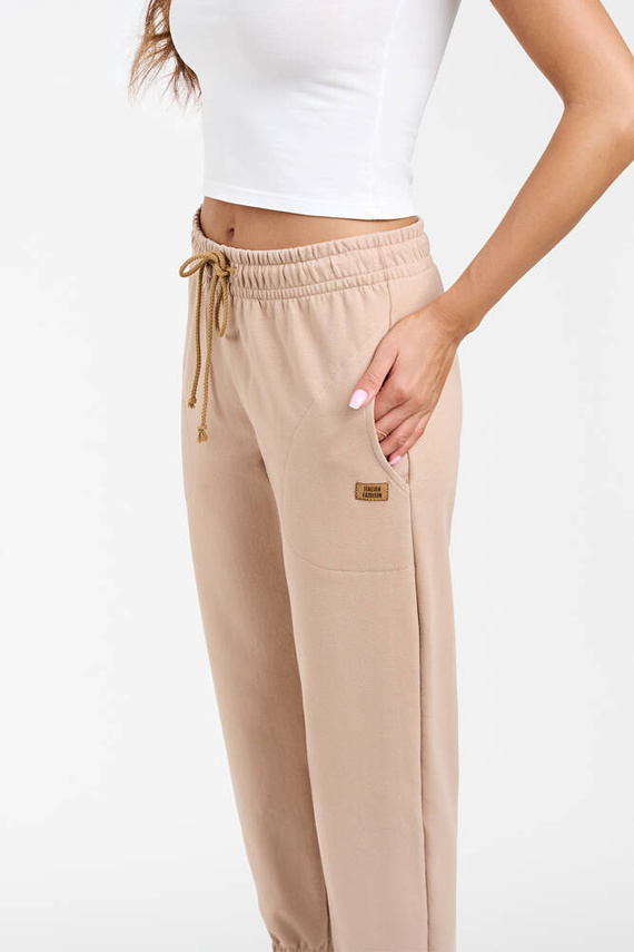 Pantaloni de trening Viva Fashion pentru femei - bej 