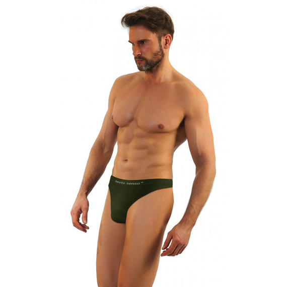 CL13 Tanga pentru bărbați fără cusături Sesto Senso verde kaki