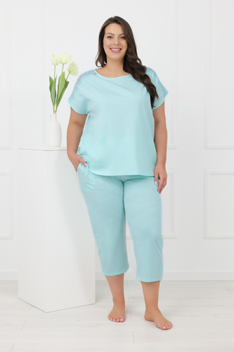 Pijama damă Sensual Italian Fashion bumbac 3/4 dantelă
