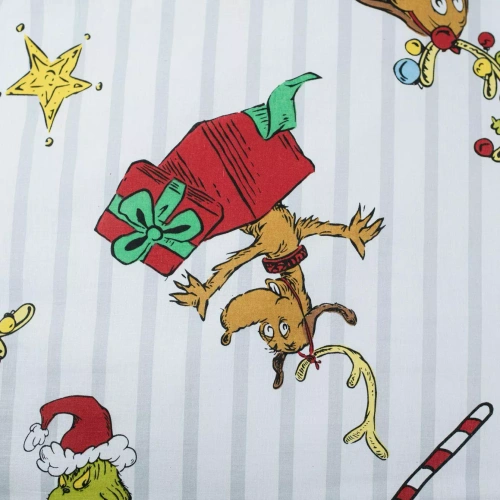 Lenjerie de pat Grinch Grinchmas JF24 140x200 bumbac 100% Grinch castel