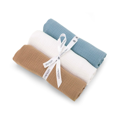 Blugi Scutece din muselina de bumbac 3 buc. Makashka | 100% bumbac, delicat pentru bebelusi