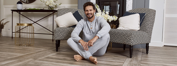 Set trening Leader lung. mânecă, lungime. pantaloni Italian Fashion - melange