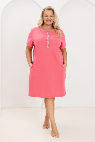 Cămașă de Noapte Damă 177 Regina – 100% Bumbac Natural, Cu Nasturi, Confort Maxim Zi și Noapte