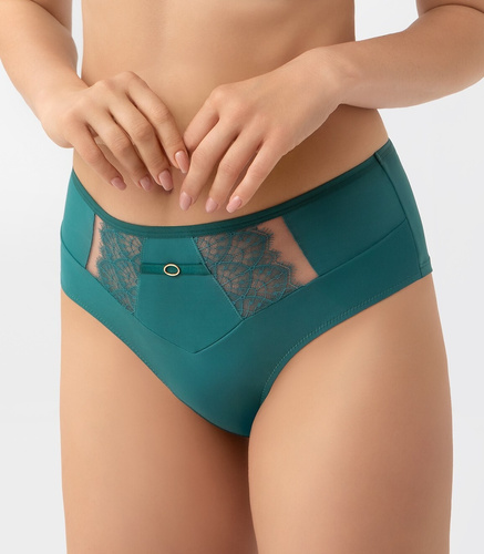 Chilot brazilian Gorsenia B004 Kasja verde – finisaj neted și efect feminin
