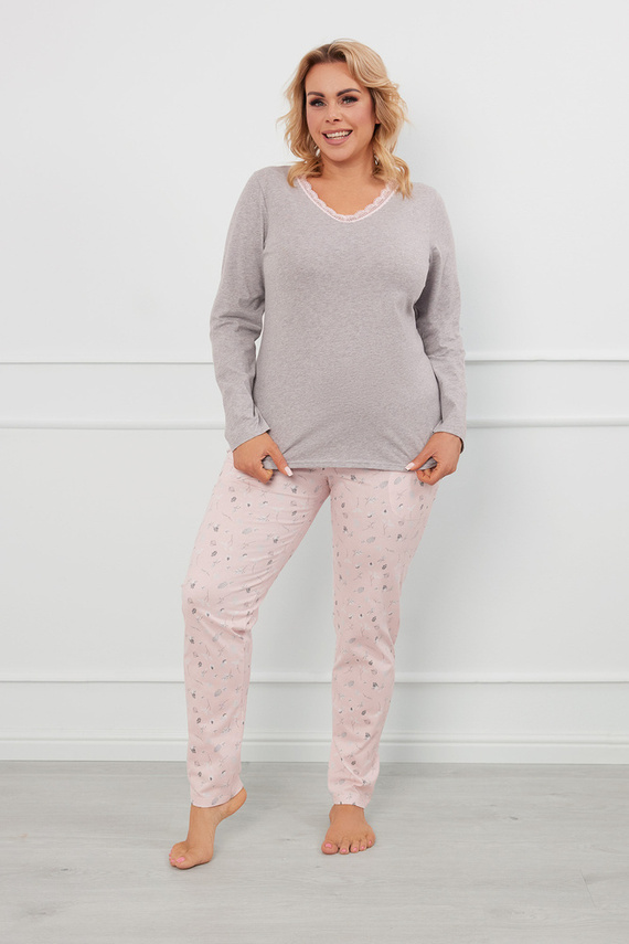 Rosaria Pijama de damă cu mâneci lungi, pantaloni lungi Italian Fashion - melange/print