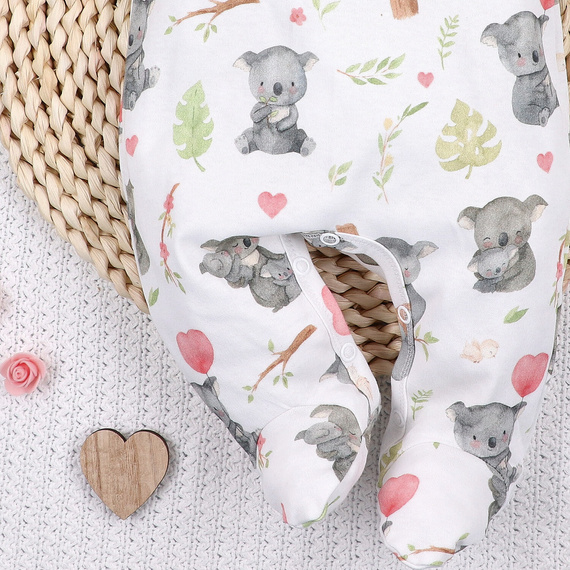 Nini Salopetă Nou-născut Sweet Koala 100% Bumbac Organic – Fabricat în Polonia