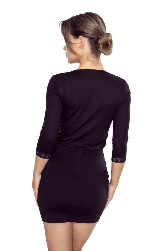 Bluza dama Eldar Eulalia, neagra - vascoza, maneci 3/4, eleganta