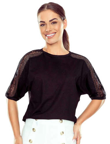 Bluză elegantă dama Atila 3/4 Eldar | Detalii din dantelă, viscoză elastică | Perfectă pentru orice ocazie