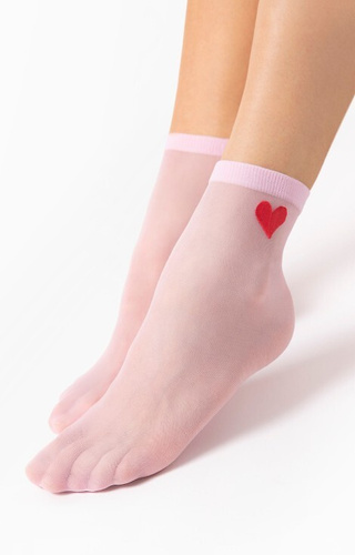 G 1191 Cupido Socks 20den Fiore rose