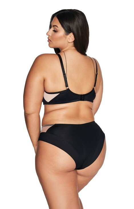 2135 Ava sutien semi-moale semi-padded - negru 