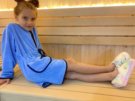 374 / 375 Desiree Halat de baie pentru copii - albastru