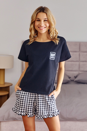 7213 Pijamale de damă Doctor Nap - negru