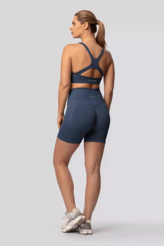 Spaio PUSH-UP PRO colanți scurți modelatori fără cusături talie înaltă fitness navy blue