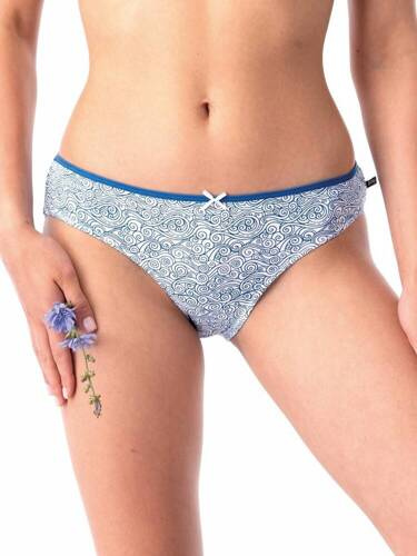 LPR 723 A'2 Slip dama pachet de 2 Key, bleumarin si alb