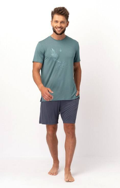 Pijamale pentru bărbați MNS 750 Bamboo Key - măsline