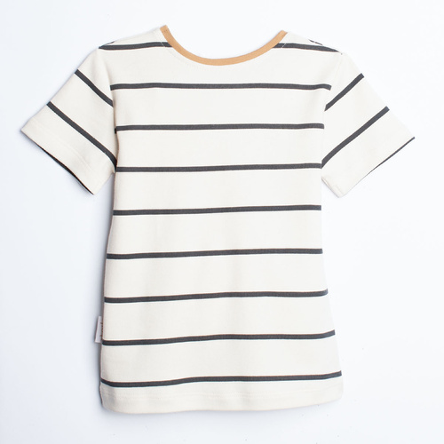 Nicol Olo 222138 tricou băieți în dungi 100% bumbac crem