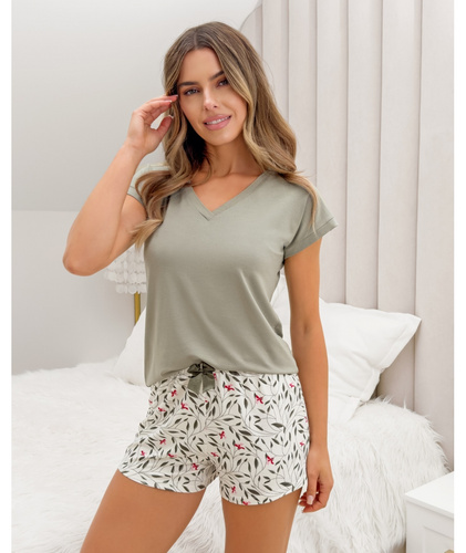 Pijama Melisa Short Donna vâscoză florală