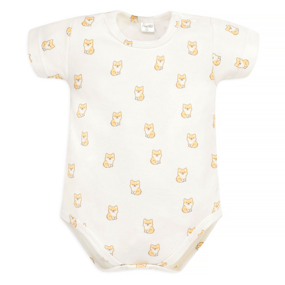 Body Lovely Day cu mâneci scurte Pinocchio - câini ecru