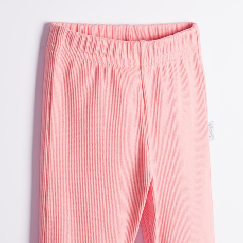 Nicol Tosia 225211 Pantaloni evazați pentru fete, cu dungi, culoare somon, bumbac