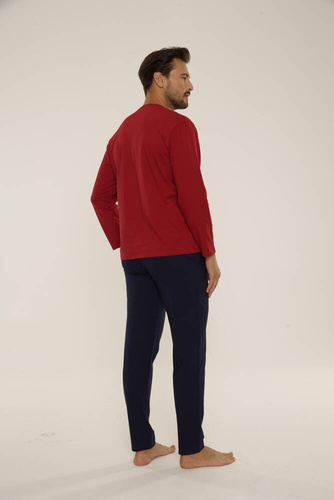 683 Kevin Forex Pijama pentru bărbați - maro - albastru marin