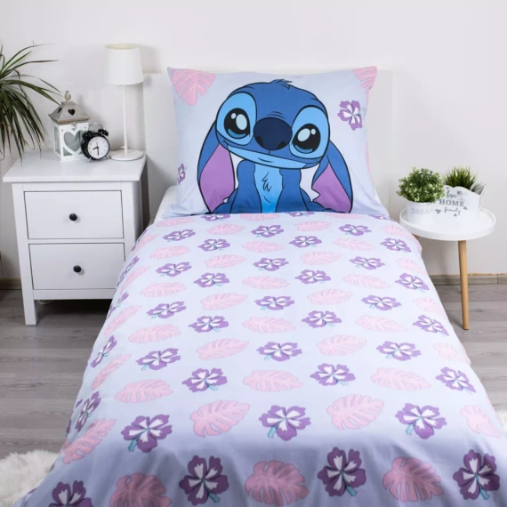Lilo and Stitch Cute Lenjerie de pat din bumbac JF 02 | Disney | Lenjerie de pat pentru copii Jerry Fabrics