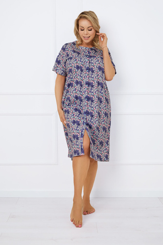 Cămașă de noapte Bonaria, cu mânecă scurtă Italian Fashion - print