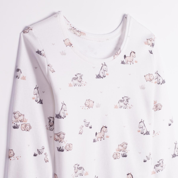 228036 Nicol FARMA Pijamale pentru copii 100% bumbac, lungi, cu animale