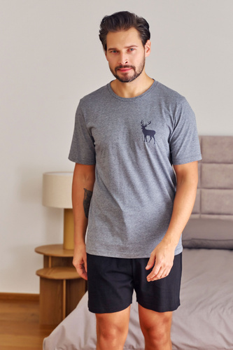 7235 Pijamale pentru bărbați Doctor Nap - gri închis