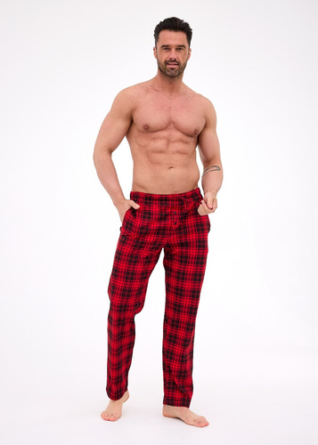 Pantaloni de pijama pentru bărbați Cornette 691/60 – lungi, în carouri, bumbac