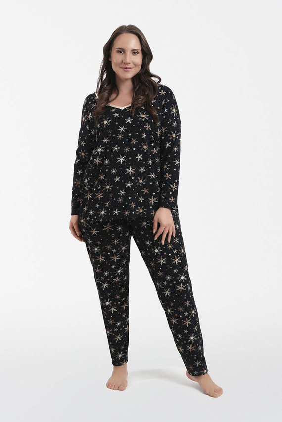 Laponia Pijama de damă cu mânecă lungă, pantaloni lungi Italian Fashion - print