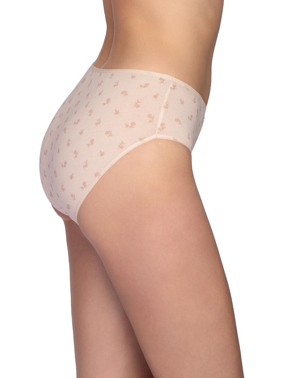 Chiloți bikini Lama L-122 BI-71 din bumbac, set 3 bucăți, confort floral