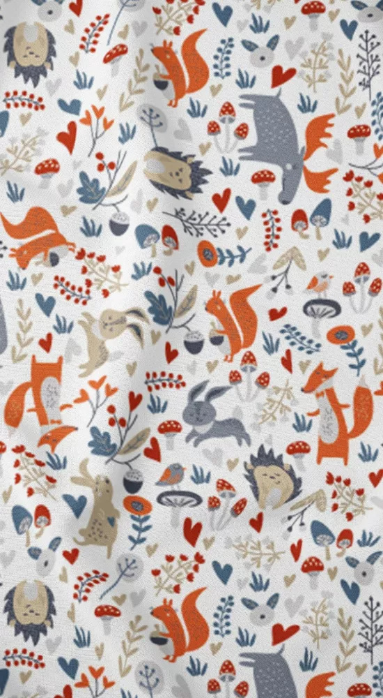 3697 C Land of Dreams Lenjerie de pat din bumbac pentru copii, animale Karo