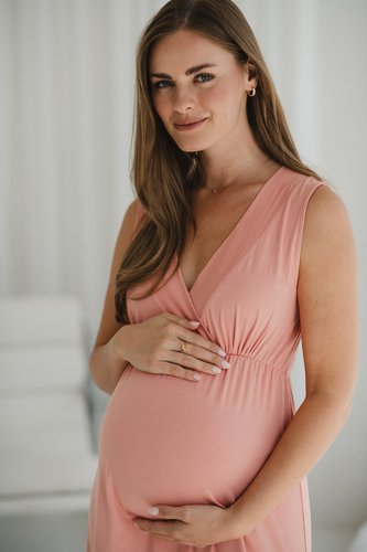 Star Light Cămașă de noapte pentru maternitate și alăptare, trandafir din plante Milk&Love - viscoză de bambus | Confort și feminitate