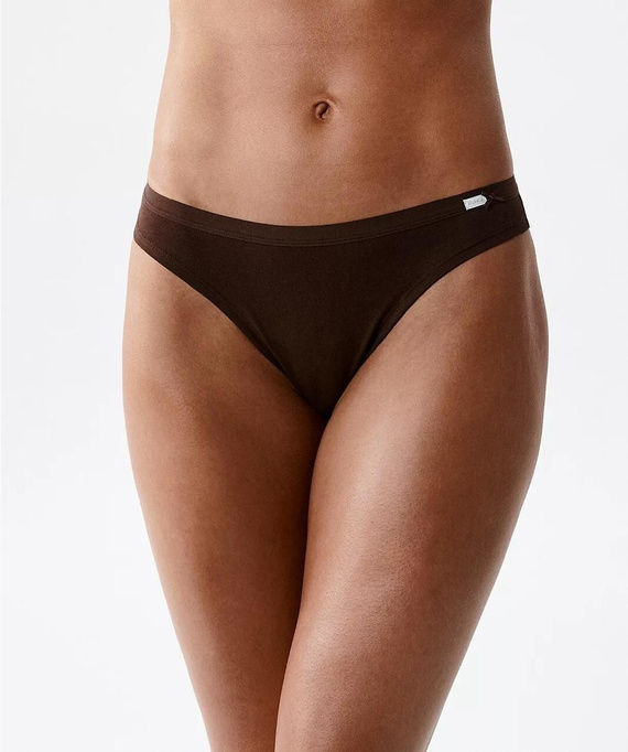 Stringi damă Atlantic 3CLP-017 bumbac set 3 buc talie joasă confort