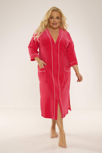 974 / 352 Halat pentru femei Velour Forex - zmeură