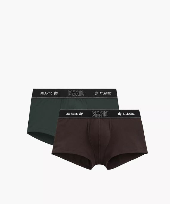 Bokserki męskie Atlantic Magic Pocket 2MH-1200 A2 2-pak verde-maro – push-up bumbac