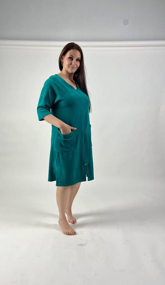 431 Velour Forex Rochie de toaletă pentru femei - verde