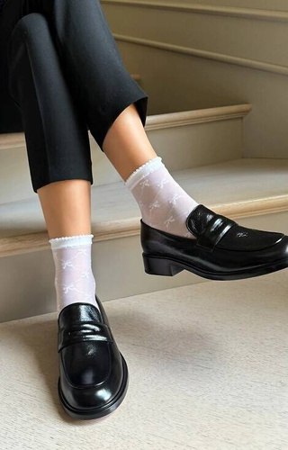 Livia Socks Vaneziana-bianco
