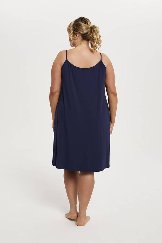 Song Cămașă de noapte pentru femei, cu curea îngustă Italian Fashion - albastru marin