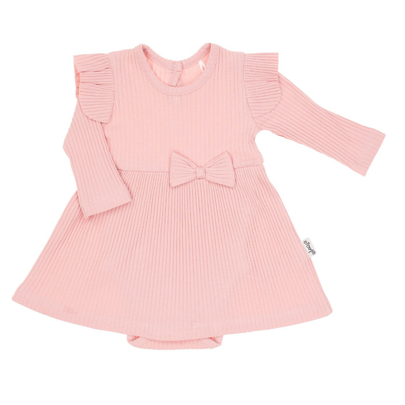 213160 Rochie body cu maneca lunga Nelly Nicol - roz