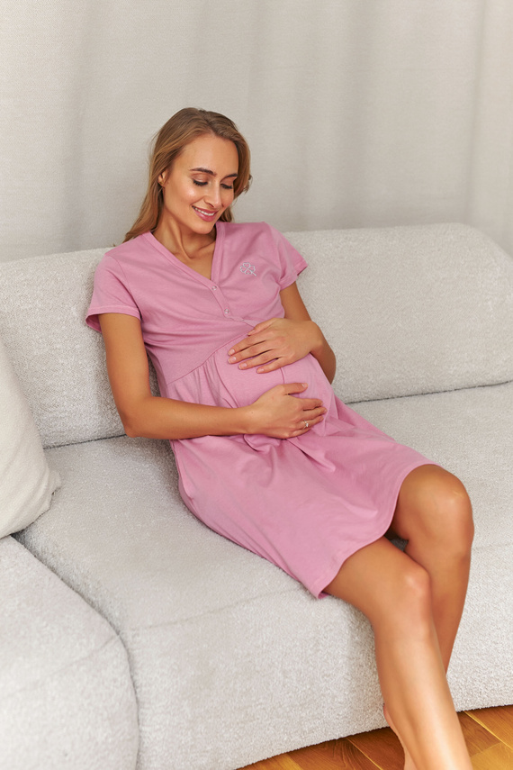 Pijamale damă Doctor Nap 5336, decolteu în V, bumbac, buzunare, OEKO-TEX