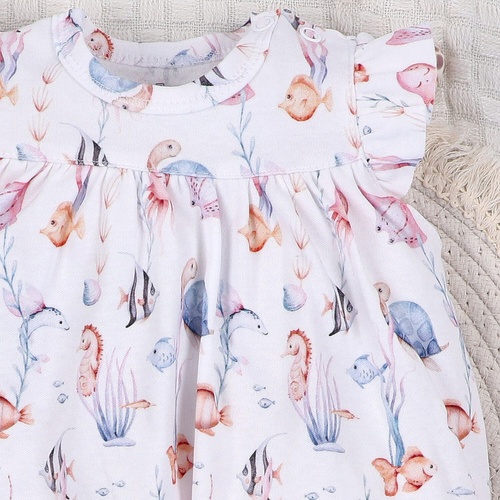 ABN-5481 Underwater World Baby Rampers Nini – bumbac organic, mâneci scurte