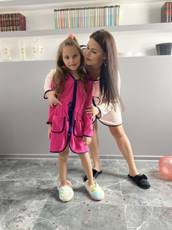 374 / 375 Desiree Halat de baie pentru copii - zmeură