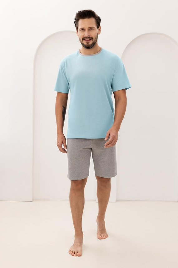 Regina 508 pijama bărbați 100% bumbac mânecă scurtă