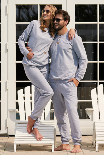 Set trening Leader lung. mânecă, lungime. pantaloni Italian Fashion - melange