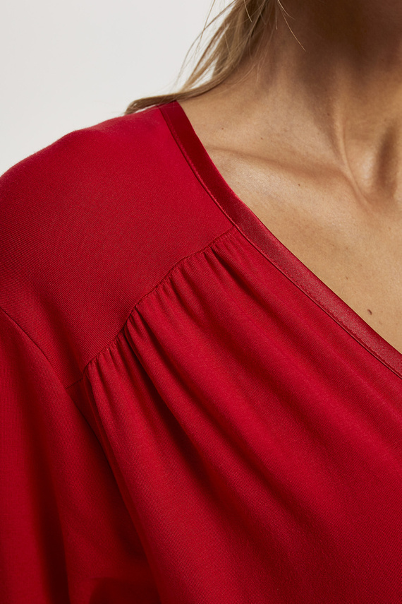 Halat de baie cu mânecă 3/4 Song Ladies' Italian Fashion - roșu